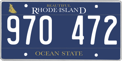 RI license plate 970472