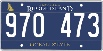 RI license plate 970473