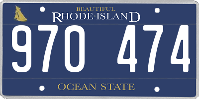 RI license plate 970474