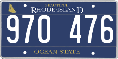 RI license plate 970476