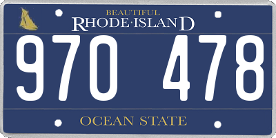 RI license plate 970478