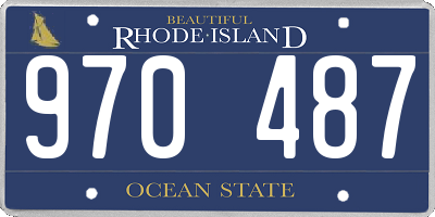 RI license plate 970487