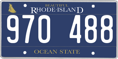 RI license plate 970488