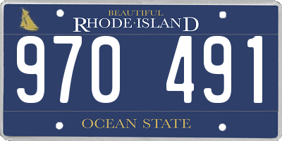 RI license plate 970491