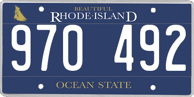 RI license plate 970492