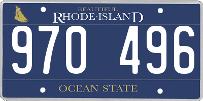 RI license plate 970496
