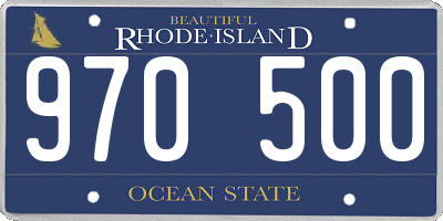 RI license plate 970500