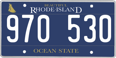 RI license plate 970530