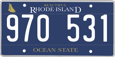 RI license plate 970531