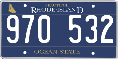 RI license plate 970532