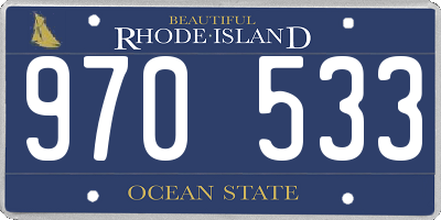 RI license plate 970533