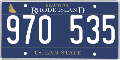 RI license plate 970535