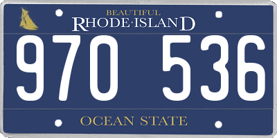 RI license plate 970536