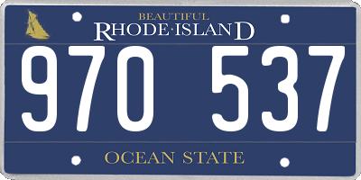 RI license plate 970537