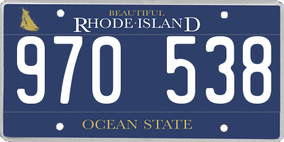 RI license plate 970538