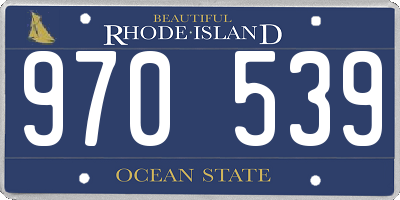 RI license plate 970539