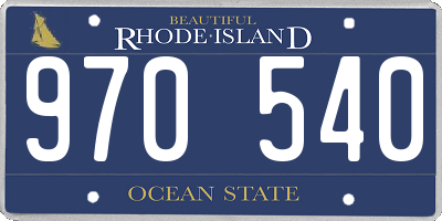 RI license plate 970540