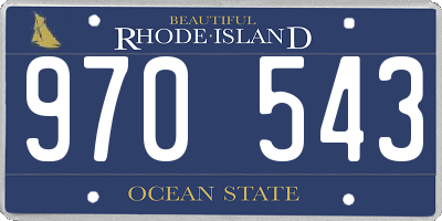 RI license plate 970543