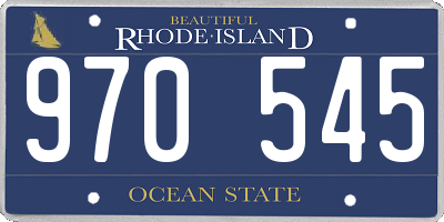 RI license plate 970545