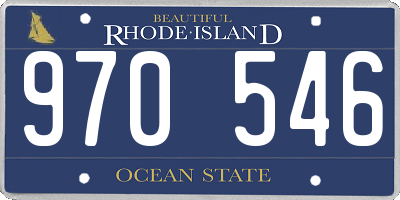 RI license plate 970546