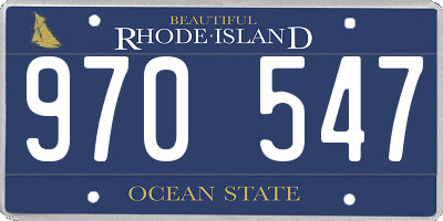 RI license plate 970547