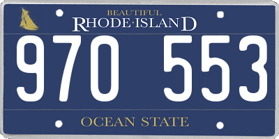 RI license plate 970553