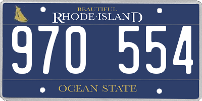 RI license plate 970554