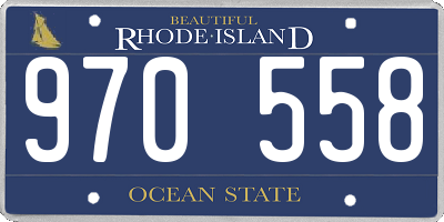 RI license plate 970558