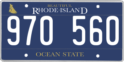 RI license plate 970560