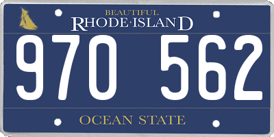 RI license plate 970562