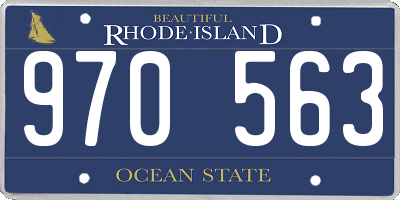 RI license plate 970563