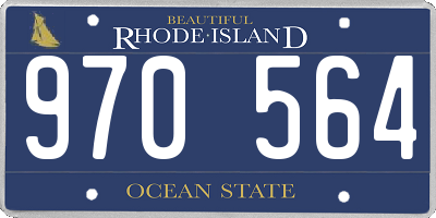 RI license plate 970564