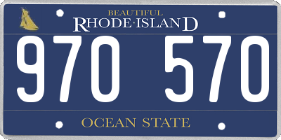 RI license plate 970570