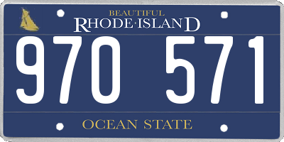 RI license plate 970571