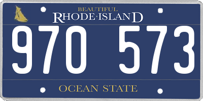 RI license plate 970573