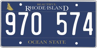 RI license plate 970574