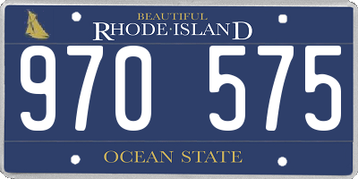 RI license plate 970575