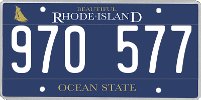 RI license plate 970577