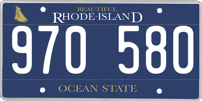 RI license plate 970580