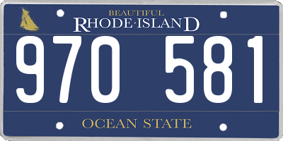 RI license plate 970581