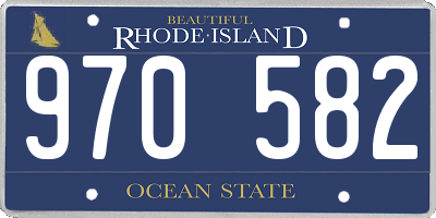 RI license plate 970582