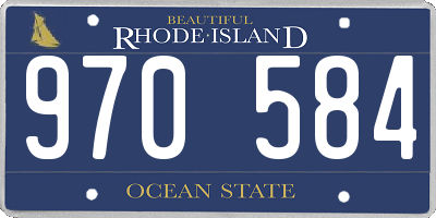 RI license plate 970584