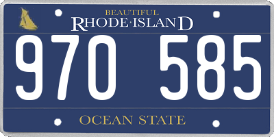 RI license plate 970585