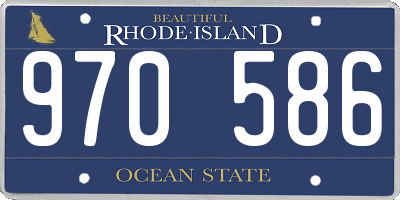 RI license plate 970586