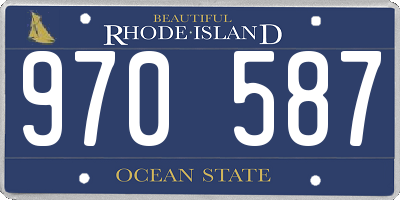 RI license plate 970587