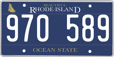 RI license plate 970589