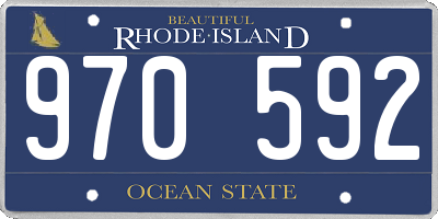 RI license plate 970592