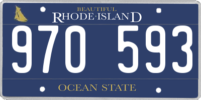 RI license plate 970593