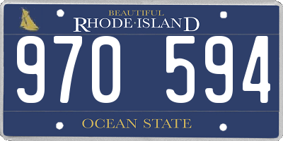 RI license plate 970594