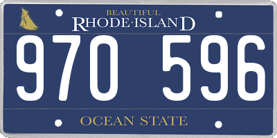 RI license plate 970596